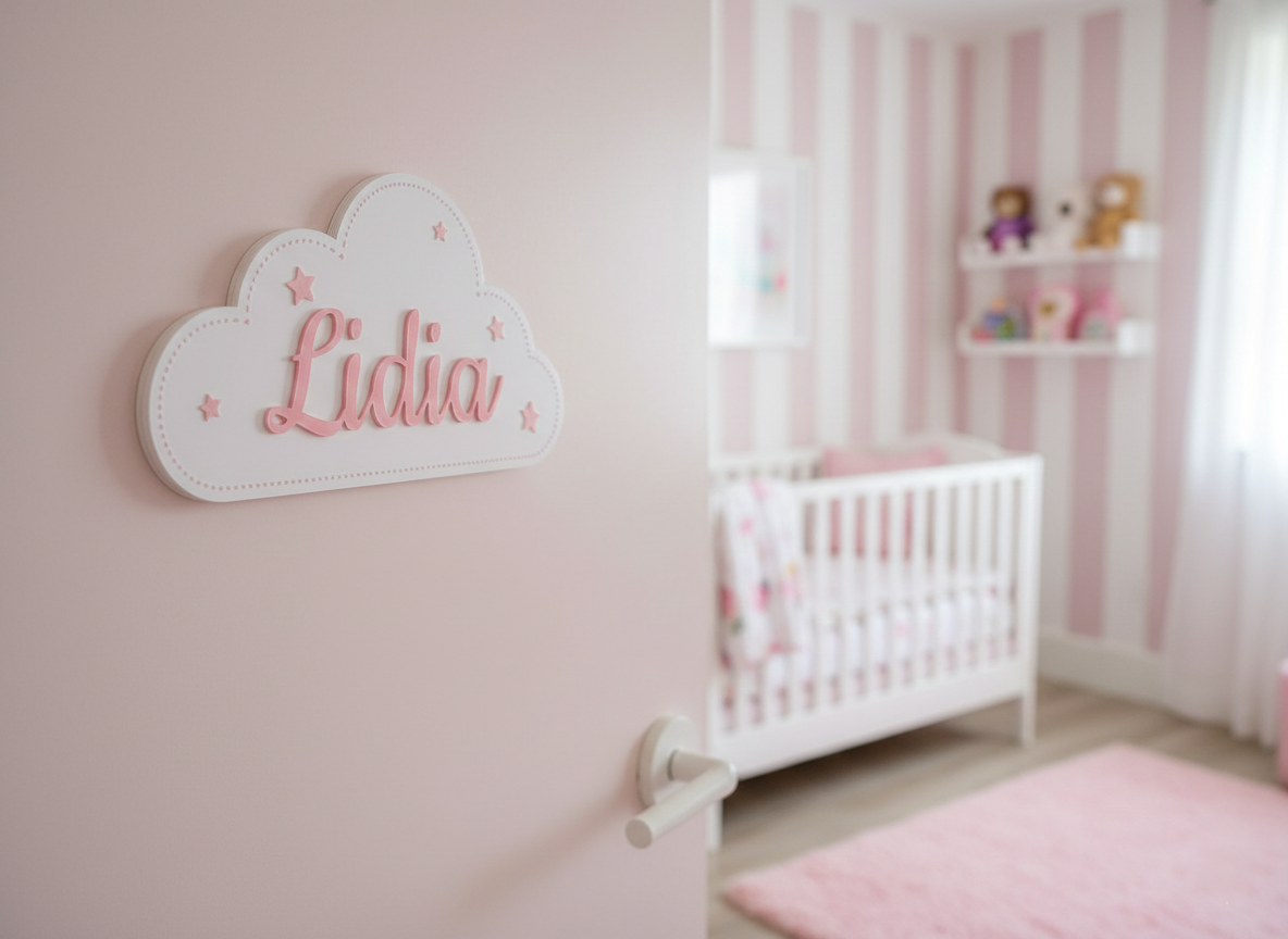 Letrero infantil 3D para puerta🦕