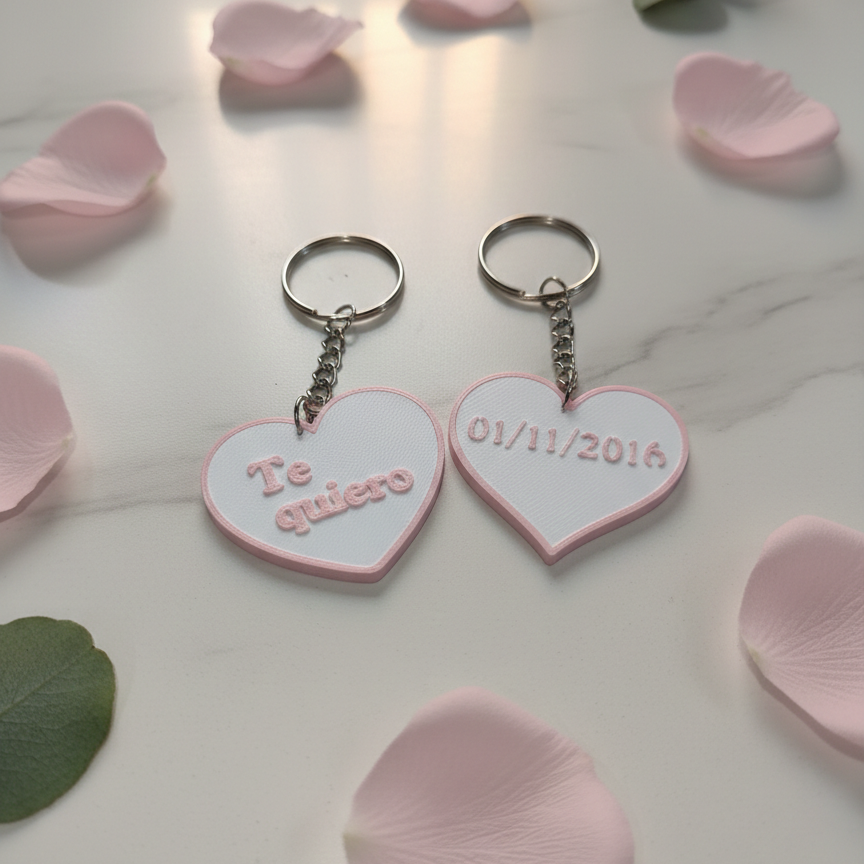 Llavero corazón 3D personalizado❤️