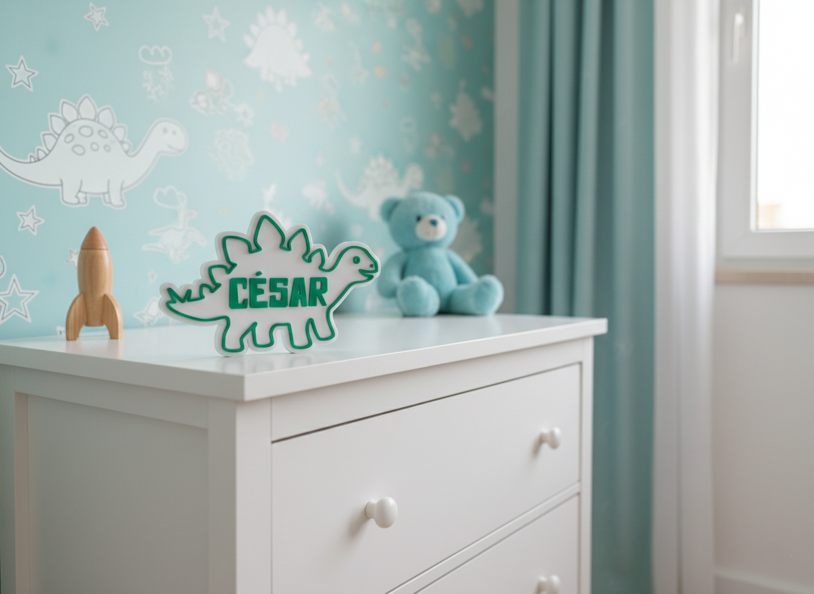 Letrero infantil 3D decorativo ☁️
