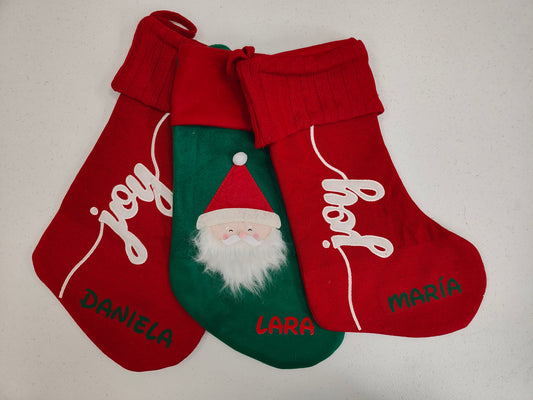 Calcetín navideño personalizado con nombre