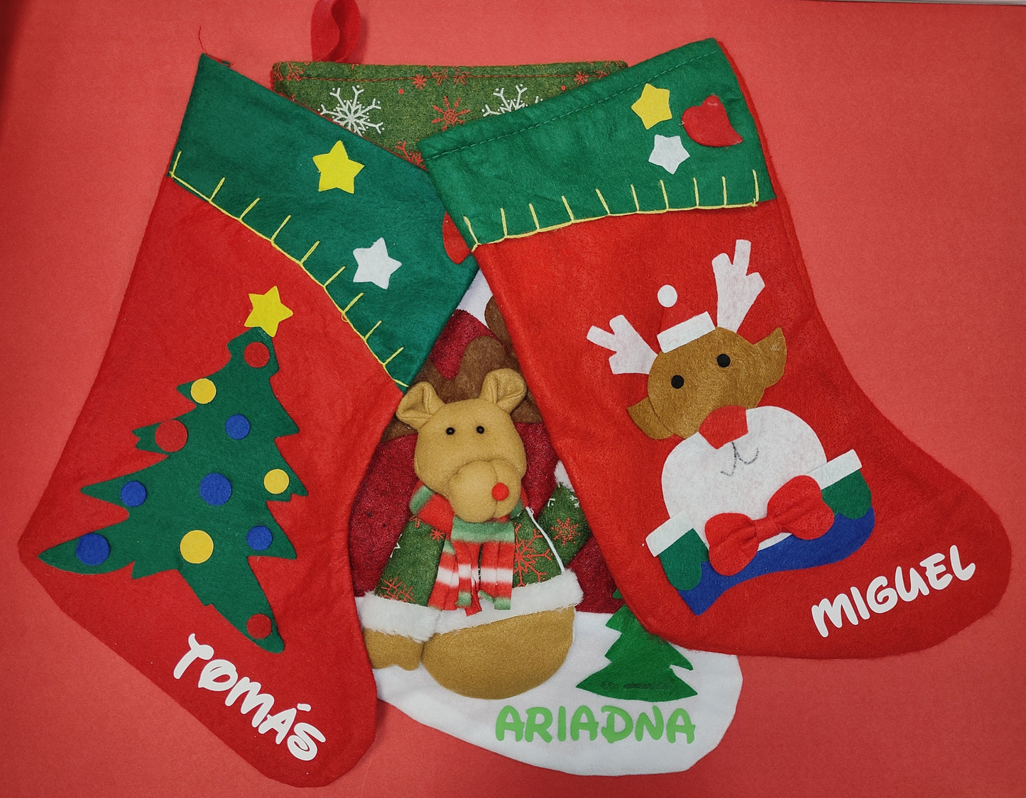 Calcetín navideño personalizado con nombre