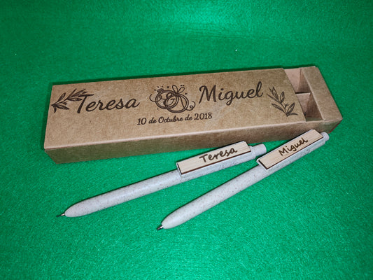 Pack boli + portaminas ecológicos (bambú y fibra de trigo)