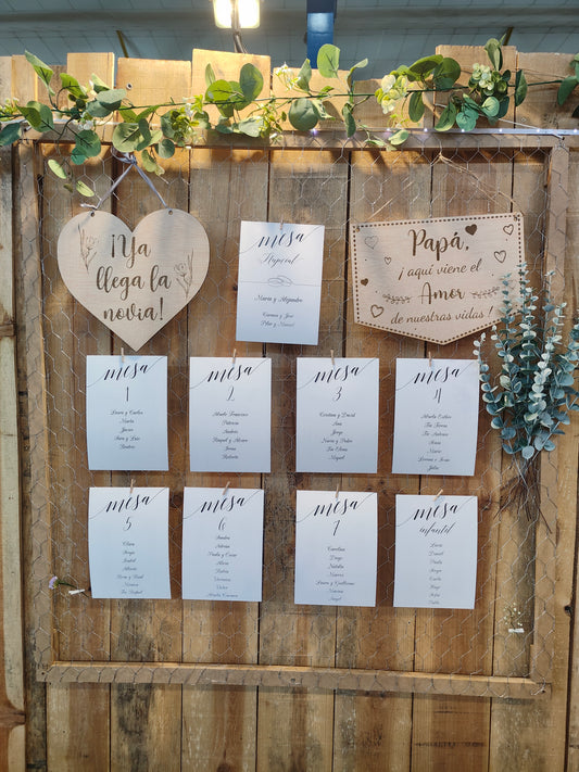 Diseño de seating plan personalizado (formato digital)