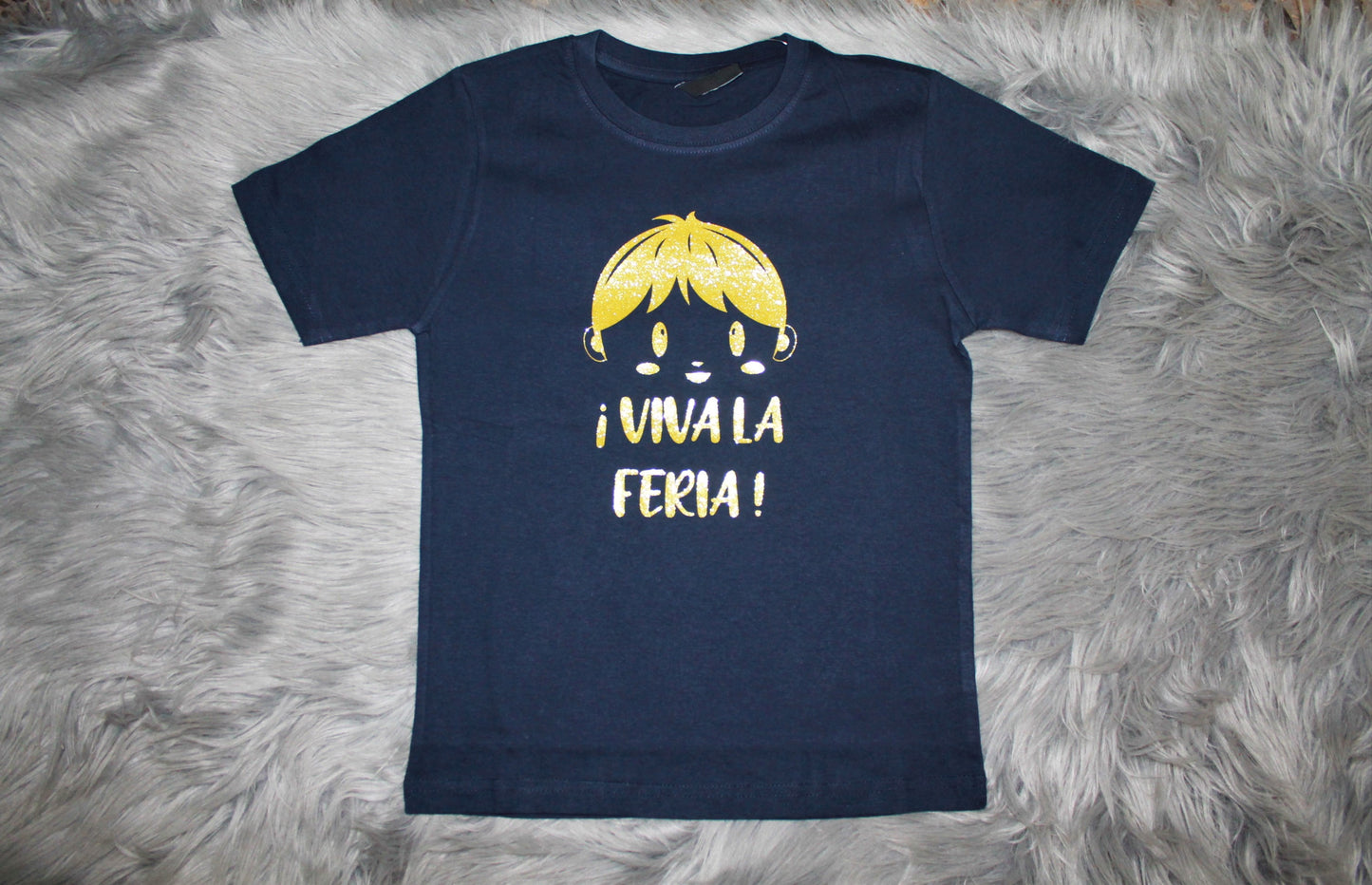 Camiseta infantil – Vinilo purpurina
