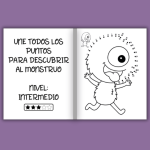 🔢 Une los Puntos: Monstruos Felices