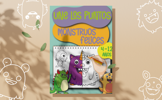 🔢 Une los Puntos: Monstruos Felices