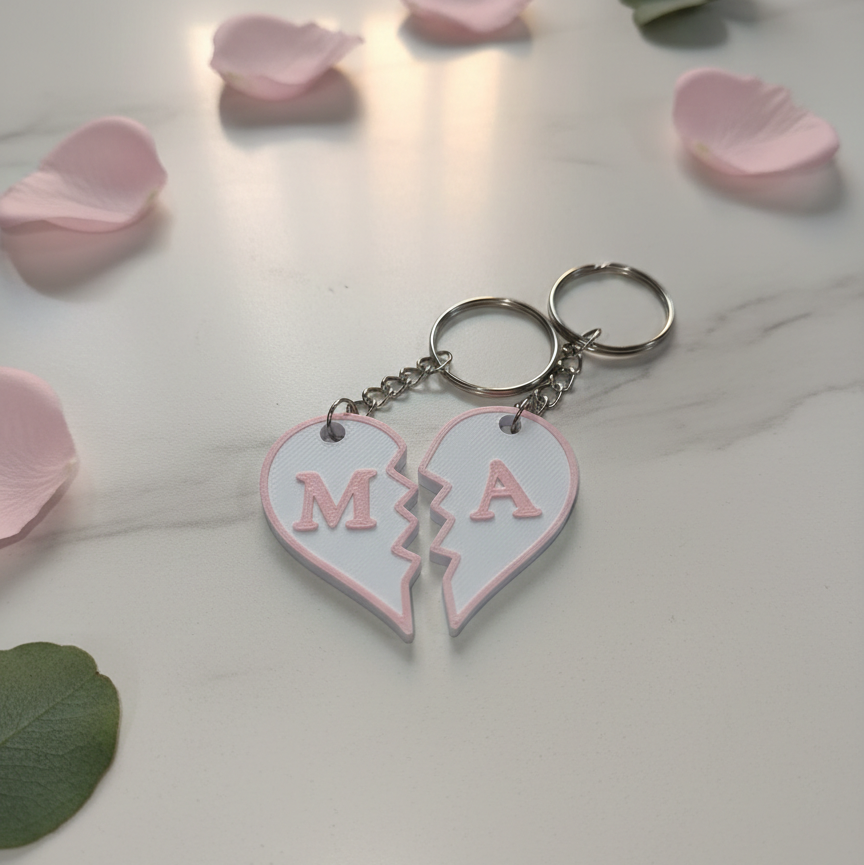 PACK DE 2 LLAVEROS PARA PAREJAS 3D ❤️