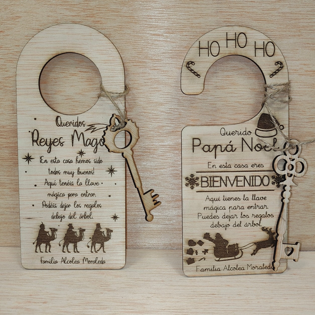 Colgador de puerta “Llave mágica” – Papá Noel o Reyes Magos