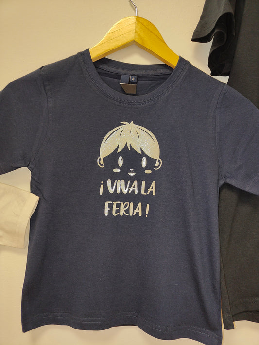 Camiseta infantil – Vinilo purpurina