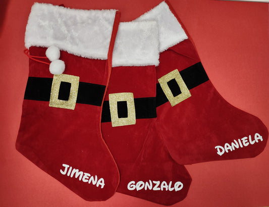 Calcetín navideño personalizado con nombre