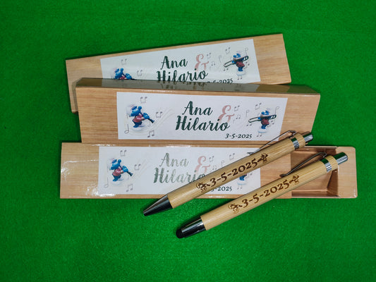 Pack boli + portaminas ecológicos (bambú y fibra de trigo)