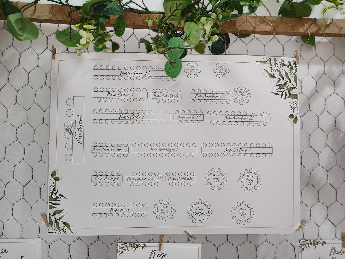 Diseño de seating plan personalizado (formato digital)