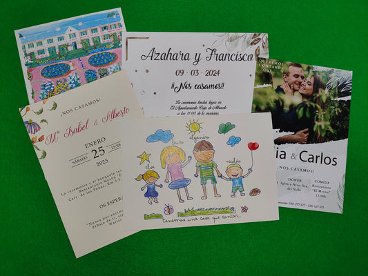 Diseño Personalizado de Invitaciones de Boda (Formato digital)
