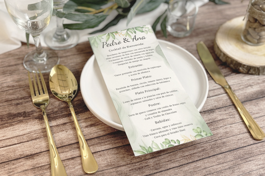 Diseño de minutas para eventos (formato digital)