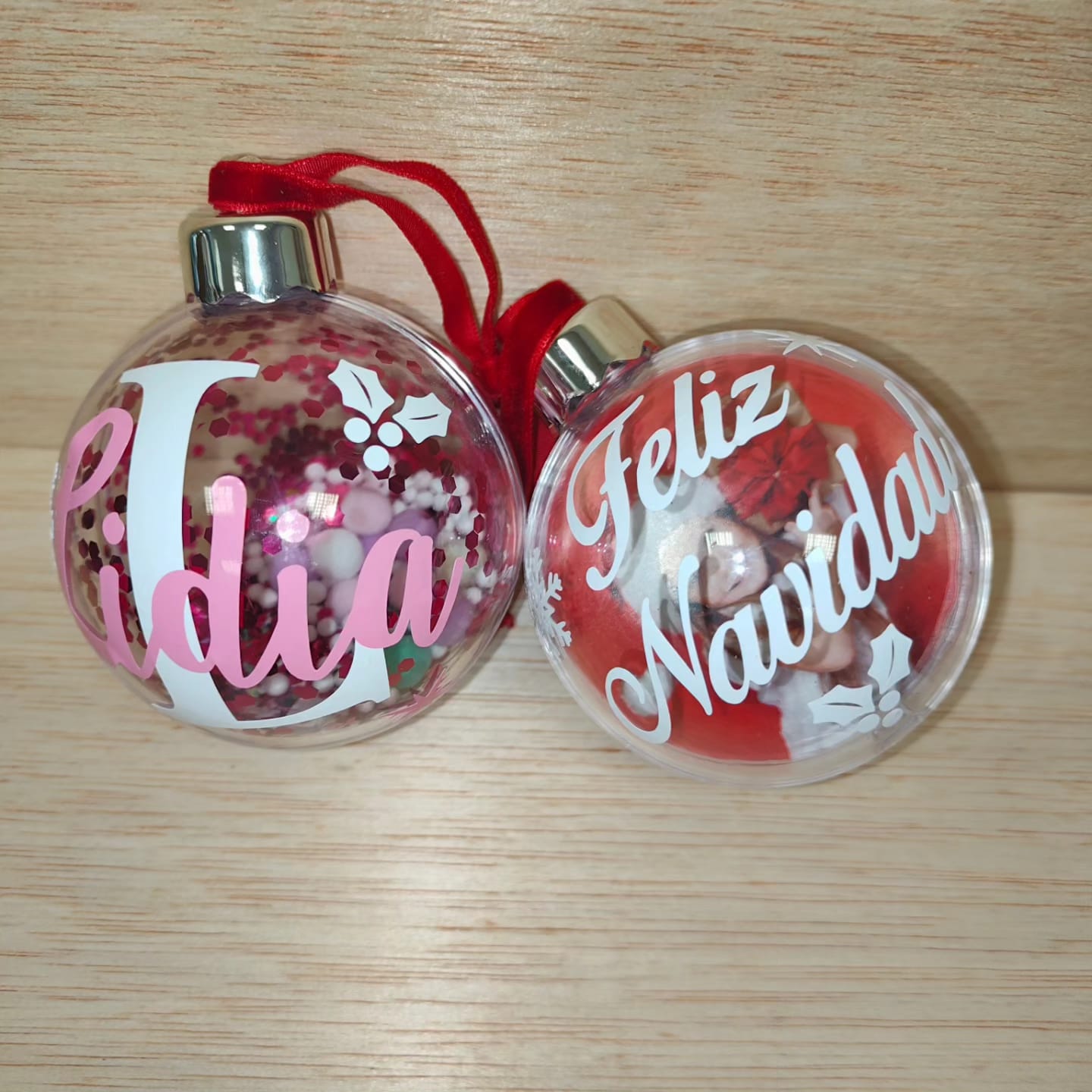 Bola transparente personalizada con foto o relleno